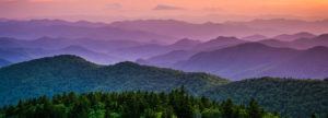 Stunning photo of sunrise over Smoky Mountains