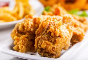 yummy fried chicken and sides at a restaurant in Pigeon Forge Tennessee