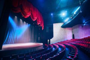 empty theater with curtains raised in Pigeon Forge Tn