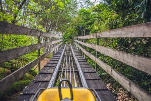 the track of an alpine coaster in Pigeon Forge TN