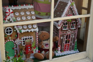 Gingerbread house display at Dollywood