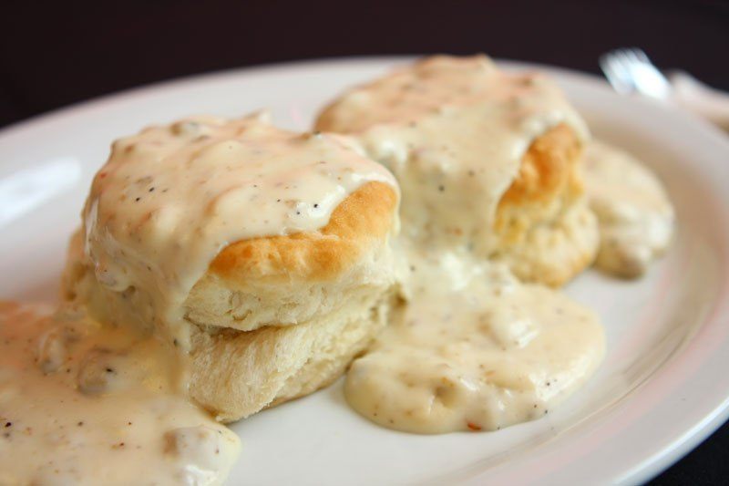 Biscuits and Gravy at Willow Brook Lodge